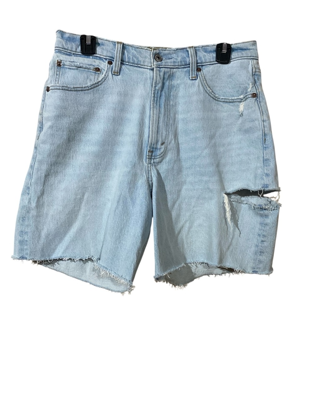Abercrombie & Fitch The 7" Dad Short High Rise Curve Love Leg Slit Size 30/10